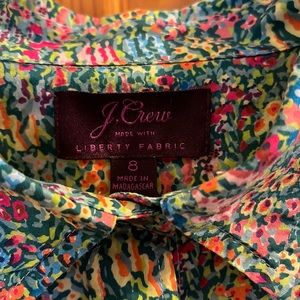 J Crew Liberty Arts Fabric Ladies size 8 button front blouse